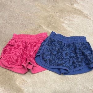 Bundle of Columbus Pink and Blue Printed Athletic Shorts Duo